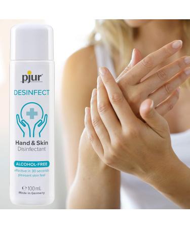 pjur DESINFECT - Alcohol & Perfume-Free Hand & Skin Disinfectant (100ml) | Hygienic Cleaning Solution for Safe International Shipping - Buy Online on GoSupps.com