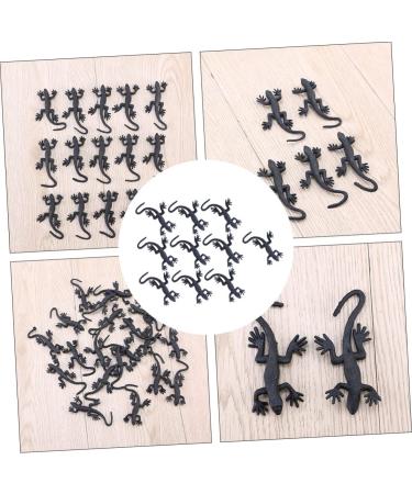 Feltelectr 10-Pack Halloween Gecko Toys - Creepy Simulation Gifts & Decor | Black 3.5x8cm Models for Spooky Fun - Buy Online on GoSupps.com