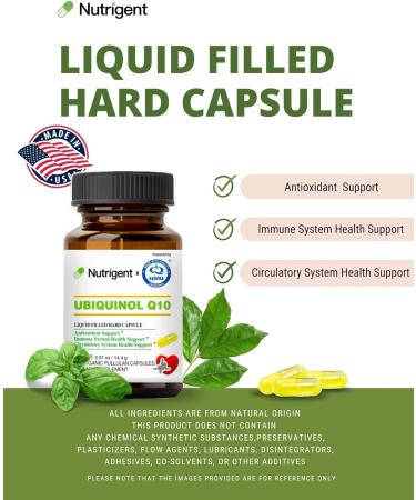 Ubiquinol CoQ10 50 mg - High Absorption Organic Capsules for Heart Health & Energy | 30 Count Antioxidant Supplements - Buy Online on GoSupps.com