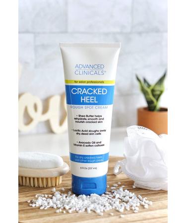 Advanced Clinicals Cracked Heel Cream 8 fl oz - Heal Rough & Dry Skin - Buy Online on GoSupps.com