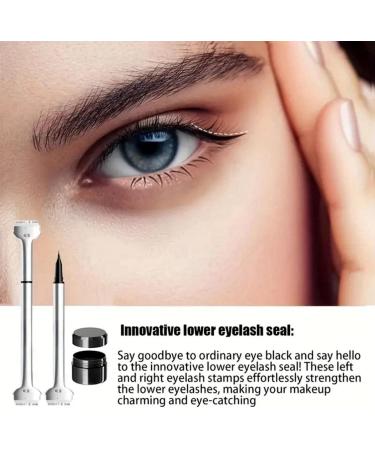 Lower Lash Stamp Bottom Lashes Stamp with Ink & Eyeliner Reusable Lower Eyelash Stamp Eyelash Stamp Double-ended Bottom EyeLashes Stencil Stamps Eyeliner Stamp Wingliner Stamp and Drag Eyeliner Black - Buy Online on GoSupps.com