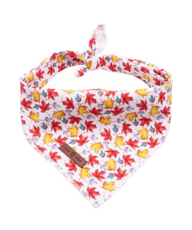 lionet paws Bandana for Dog Headscarves Dog Scarf Triangular Scarf for Small Medium and Large Dogs L (Pack of 1) Autumn
