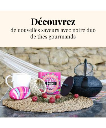 Terre d'Oc - Duo de Th s Vert et Noir Bio - Berlingot et Orangette - Framboise Litchi & Chocolat Orange - Th s Vrac - Ingr dients de Qualite - 100% Bio et Naturel Framboise/Chocolat - Buy Online on GoSupps.com