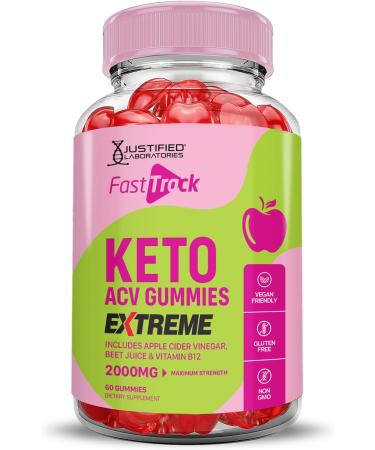 Fast Track Keto ACV Gummies Extreme 2000MG Fasttrack Keto Gummies Apple Cider Vinegar Formulated with Pomegranate Beet Juice Powder B12 Vegan Non GMO 60 Gummys 60 Count (Pack of 1) - Buy Online on GoSupps.com
