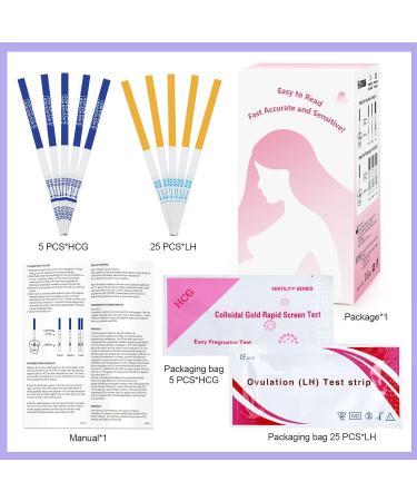 Idoit 25 Ovulation Tests & 5 Pregnancy Tests - High Sensitivity HCG & LH Strips for Early Fertility Monitoring - Buy Online on GoSupps.com