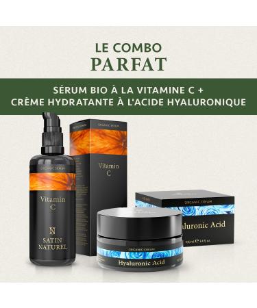 Vitamin C Serum Face Serum 100ml with Hyaluronic Acid Face Serum + Organic Aloe Vera + Vitamin E - Anti-Dark Spot Vitamin C Face Serum for Sensitive Skin - Face Care by Satin Naturel - Buy Online on GoSupps.com