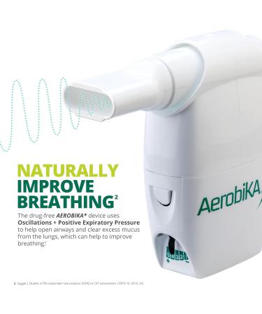 Aerobika OPEP Natural Phlegm and Mucus Clearance Device - Lung Exercise Therapy Unblocks and Expands Airways Helping to Improve Breathing and Reduce Cough - Buy Online on GoSupps.com