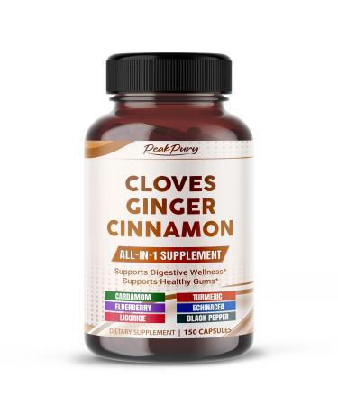 Ultra Cloves with Ginger & Cinnamon - All-in-1 Supplement for Digestive & Oral Health Support - 150 Capsules 150 count (pack of 1)