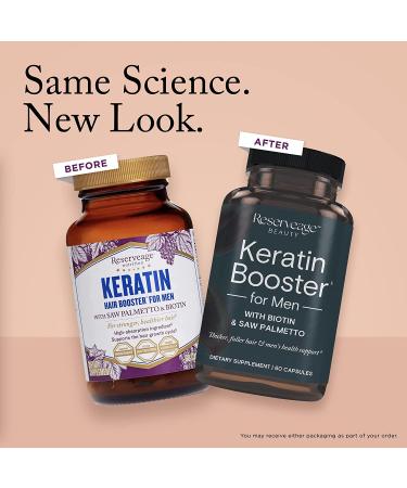 ReserveAge Nutrition Keratin Hair Booster for Men - 60 Capsules | Stronger, Healthier Hair - Buy Online on GoSupps.com
