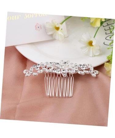 FRCOLOR Set of 2 Bridal Headpiece Rhinestone Hair Accessories Hair Clips Combs Floral Hair Comb Side Comb for Wedding Hair Tiara Bridal Comb Wedding Hair Comb Flowers Headpiece Hair Pin White - Buy Online on GoSupps.com