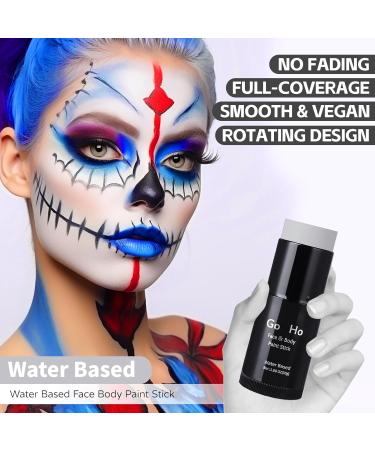 Go Ho Water Based Light Gray Face Paint Stick 1.06 Oz - Non-toxic Cream Body Makeup for Theater & Halloween SFX Cosplay - Buy Online on GoSupps.com