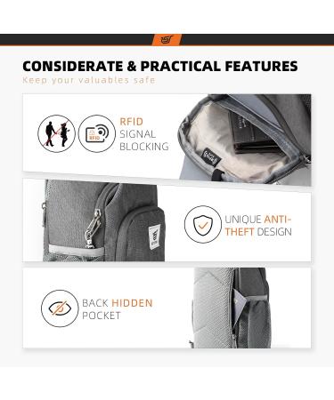 Skysper Waterproof Crossbody Sling Bag for Men - Small Shoulder Backpack for Hiking & Outdoor Trips - UrbanX7 Dark Gray - Buy Online on GoSupps.com