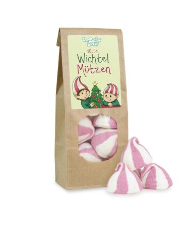 Elf hats in a gift bag marshmallow gift for Christmas St. Nicholas or as an Advent calendar filling