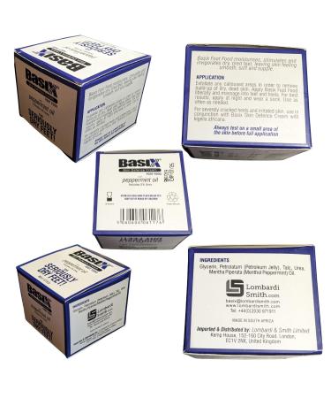 Basix Skin Defense Foot Food - Repair Cream with 5% Urea & Peppermint Oil for Dry Feet & Cracked Heels - Nourish & Revitalize Tired Feet - Buy Online on GoSupps.com