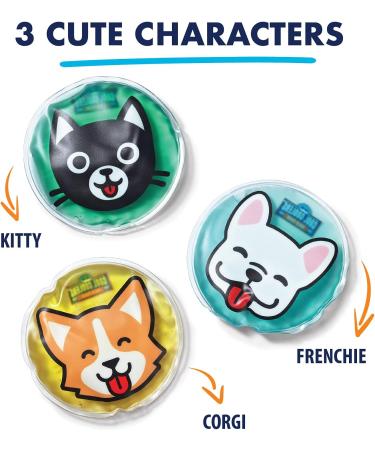 Fit & Fresh Cool Coolers Children's Boo Boo Gel Ice Pack 3 Pack - Cats & Dogs Assorted - Reusable Cold Compress for Minor Injuries - Buy Online on GoSupps.com