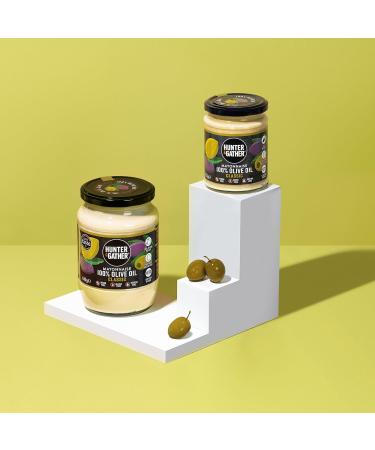 Hunter & Gather Mayonnaise l'Huile d'Olive 630g | Fabriqu du d' uf pasteuris de poules britanniques lev es en plein air | Mayonnaise pal o c to sans sucre et sans gluten Classique 630 g - Buy Online on GoSupps.com