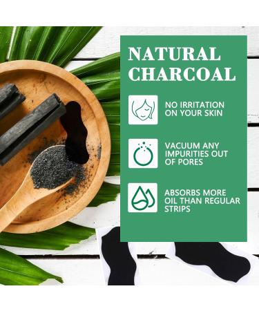 80 Blackhead Remover Strips - Natural Bamboo Coal Nose Pore Cleansing & Acne Stick Effective Blackhead Treatment - Buy Online on GoSupps.com