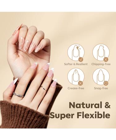 Modelones Nail Tips 500 PCS - Full Cover Soft Gel Tips Set Pre-Shaped Matte PMMA Resin 10 Sizes Medium Almond for Nail Art DIY - Buy Online on GoSupps.com