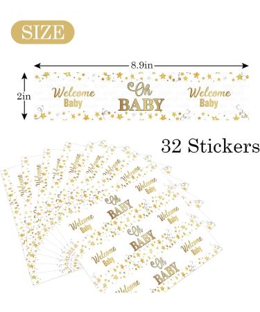 MonMon & Craft Oh Baby Water Bottle Stickers - Gender Reveal, Baby Shower, 1st Birthday Party Supplies (Set of 32) - Buy Online on GoSupps.com