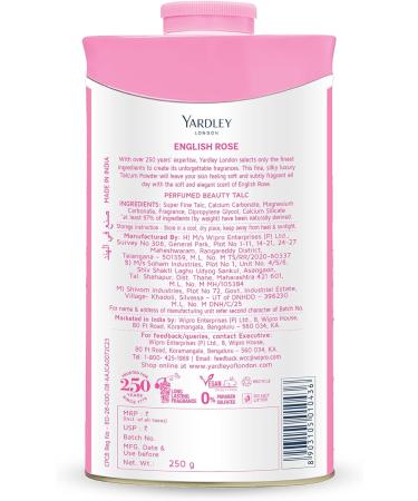 Yardley London - English Rose Perfumed Talc for Women 250g - Buy Online on GoSupps.com