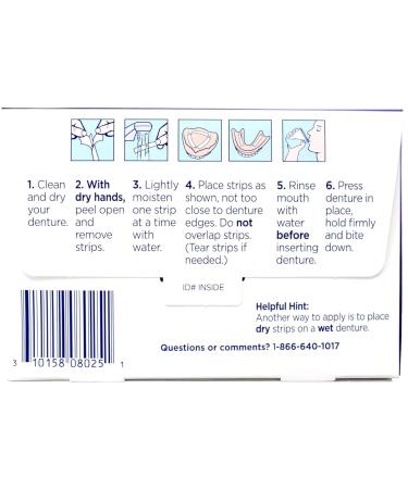 Super Poligrip Comfort Seal Denture Adhesive Strips - 40 Count | Best International Shipping - Buy Online on GoSupps.com