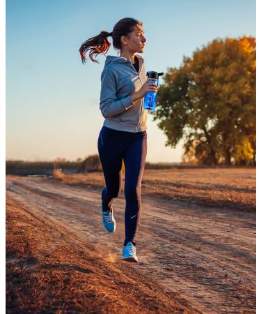 SimPure Filtered Water Bottle - BPA Free, 4-Stage Replaceable Filter, Portable for Camping, Hiking, Travel - Blue - Buy Online on GoSupps.com