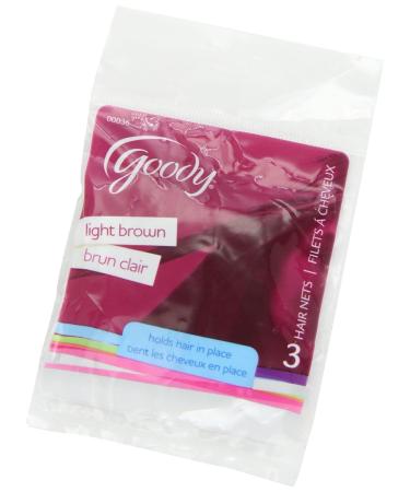 GOODY Light Brown Hair Net 3 Count Pack - Long Lasting Hold for Every Hair Type - Buy Online on GoSupps.com