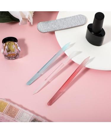Professional Glass Cuticle Pusher Set - 3 Pieces Cuticle Remover Tool & Precision Nail File for Perfect Nail Care - Buy Online on GoSupps.com