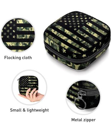 Women's Bond Storage Bags | Camouflage Period Kit Holder | American Flag Design | Portable Feminine Product Bag - Buy Online on GoSupps.com