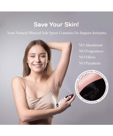Nakd Thai Crystal Deodorant Spray Set - 2 Salt Deodorant Crystal Sprays - 8.45 FL oz Regular + 3.3 FL oz Travel Size - All Natural Unscented & Aluminum Free Deodorant for Women Men & Teens by Vasar - Buy Online on GoSupps.com