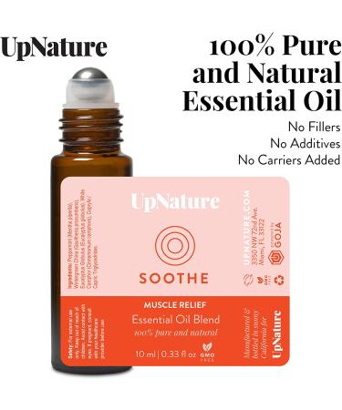 Soothe Essential Oil Roll On: Reduce Muscle & Pain, Breathe Easy, Improve Circulation - Peppermint & Eucalyptus Aromatherapy Blend | Stocking Stuffer - Buy Online on GoSupps.com