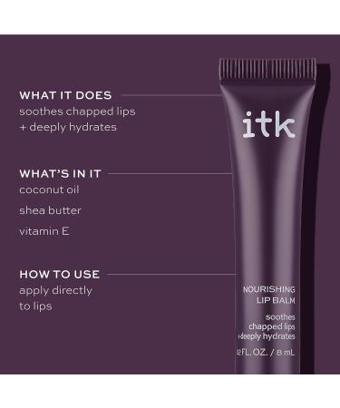 ITK Nourishing Lip Balm | Hydrate Dry Lips with Shea Butter Coconut Oil & Vitamin E | Moisturizes & Soothes | Fragrance-Free | 0.2 Oz - Buy Online on GoSupps.com