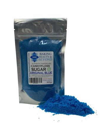 Baking Beauty and Beyond Premium Floss Sugar for Cotton Candy - Candy Floss Sugar with Natural Ingredients Floss Sugar 400g - Original Blue - Buy Online on GoSupps.com