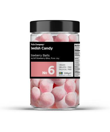 TheJar.Company - Swedish Candy - 6 - Strawberry Balls - Buy Online on GoSupps.com