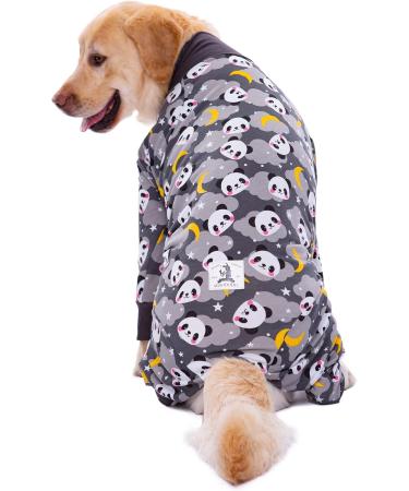 Buy Bt B r Big Dog Clothing - Elastic Pet Onesie for Wound Protection & Joint Support | Anti-Hair Anti-Licking Pajamas for Medium & Large Dogs (4XL Gray Panda) - International Shipping Available! - Buy Online on GoSupps.com