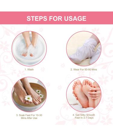 Premium Foot Mask - 2 Pairs Ginseng Peeling Socks for Calluses & Dead Skin Removal - Effective Foot Peel for Men & Women - Buy Online on GoSupps.com