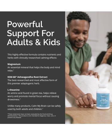 BRAINMD Dr Amen Calm My Brain - 90 Vegan Capsules - Fast-Acting Formula with Magnesium Ashwagandha & L-Theanine - 30 Servings 30 Servings (Pack of 1) - Buy Online on GoSupps.com