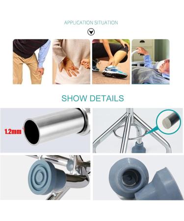 Quad Cane Adjustable Walking Cane with 4 Pronged Feet for Extra Stability Small Quad Base for Men Women and Seniors Silver Star of Light - Buy Online on GoSupps.com