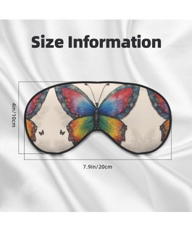 SSIMOO Rainbow Butterfly Print Eye Mask - Ultra-Soft Light-Blocking for Restful Sleep | International Shipping - Buy Online on GoSupps.com