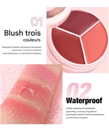 Cream Blush Palette - Blendable and Layerable Face Blush Lip and Cheek Cream For Women Friends Girlfriends Sisters and Family - Buy Online on GoSupps.com
