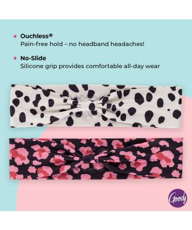 Goody Low Profile Headwraps for Fine Hair - Cheetah Print - 2 Count - Buy Online on GoSupps.com