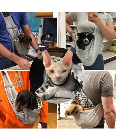 Cuby Adjustable Pet Carrier Sling for Dogs & Cats - Travel Shoulder Bag with Buckles (Light Gray) - Buy Online on GoSupps.com