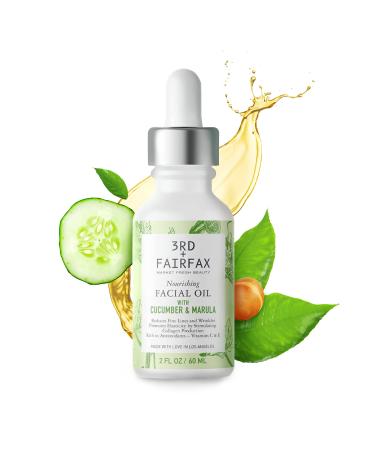 Nourishing Facial Oil with Cucumber and Marula Lightweight Face Oil for Women Nourishing Face Oil 2 Oz