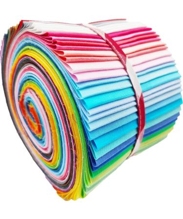 CJINZHI 28 PreCut 3.94-Inch Jelly Rolls - Solid Color Cotton Fabric Strips for Quilting | Sewing Pattern Collection for DIY Crafts - Buy Online on GoSupps.com