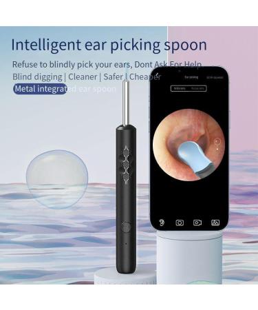 Ear Wax Removal Tool Ear Cleaner with 3 Ear Cleaning Kits Black White Black - Buy Online on GoSupps.com