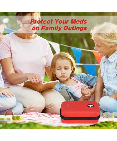 Medmax Epipen Carrier Bag - Large Portable Shockproof Organizer for 3 Epipens & Allergy Medicine - EVA Hard Shell - Travel Essential - Buy Online on GoSupps.com