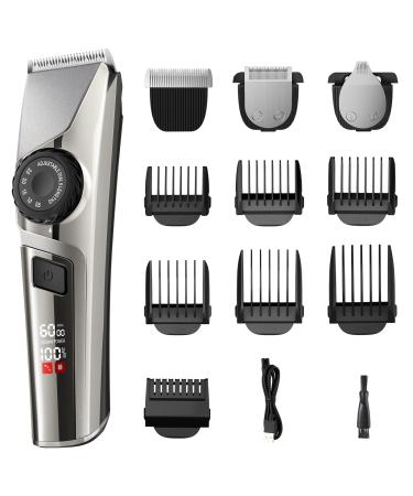 Hair Trimmer for Men Cordless Hair and Beard Trimmer with Adjustable Precision Dial Professional Hair Clippers for Barbers and Stylists 3-in-1 Waterproof Mens Grooming Kit