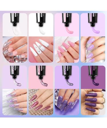 Skymore Nail Set - Gel Nail Extension with UV Color Gel & Overlack | 15ml Nude Nail Starter Kit for Easy Nail Art - Buy Online on GoSupps.com