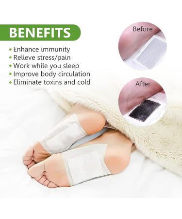 20PCS Soothing Foot Pads with Bamboo Vinegar and Ginger Powder for Better Sleep and Anti-Stress Relief - Foot & Body Care - Buy Online on GoSupps.com