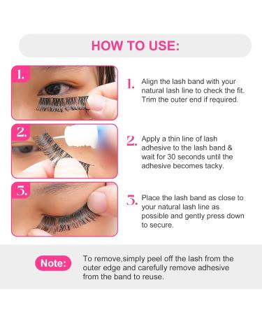 Premium Natural Look False Eyelashes | D Curl Synthetic Fiber Cluster Lashes | Reusable Lengthening Extensions by PANLOPU (8/10/12/14/16mm - Buy Online on GoSupps.com